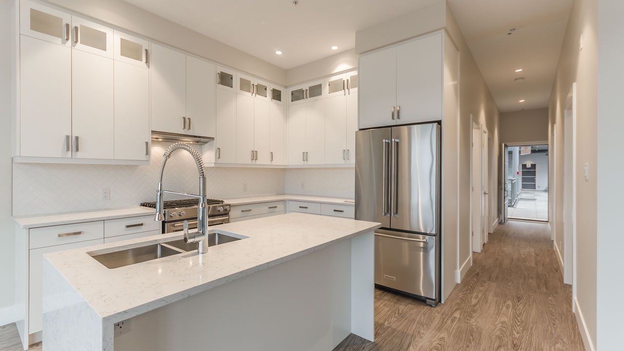 Condominium kitchen at 91 Chapel, Nanaimo