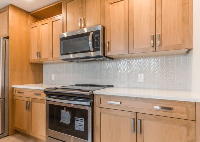 Condominium kitchen at 91 Chapel, Nanaimo