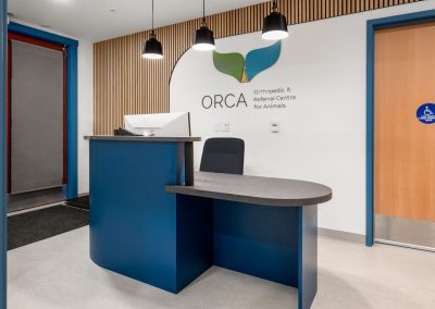 Orca Veterinary Clinic, commercial millwork project