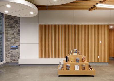 Sooke Library, commercial millwork project
