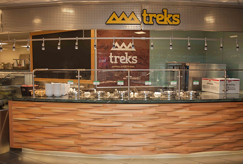 Treks food service counter, University of Victoria